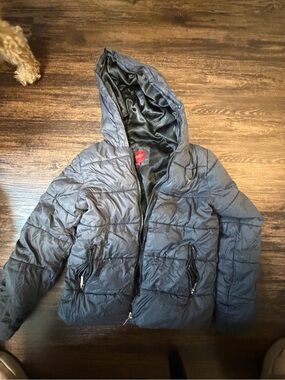 Guess Girls' Quilted Hooded Puffer Jacket